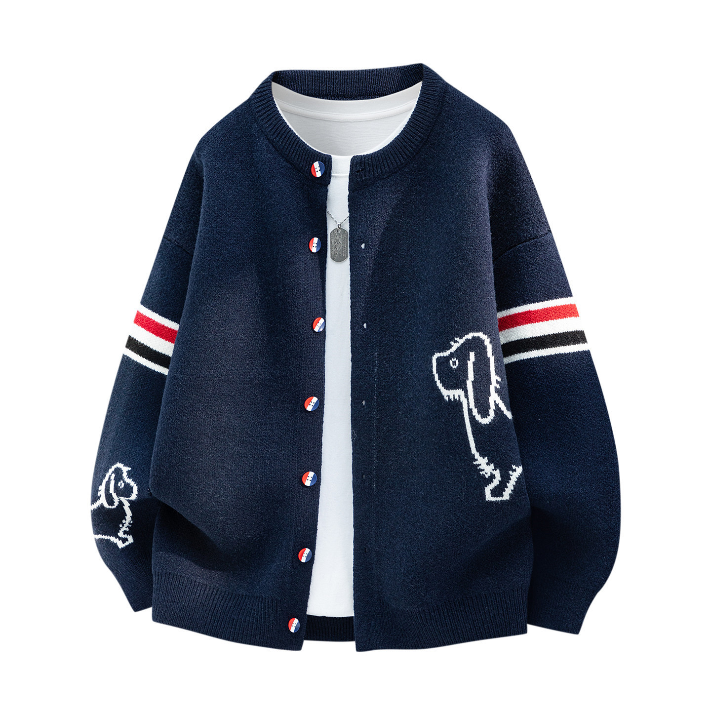 Wool Blend Coat - Fashion Brand knitted cardigan men's autumn