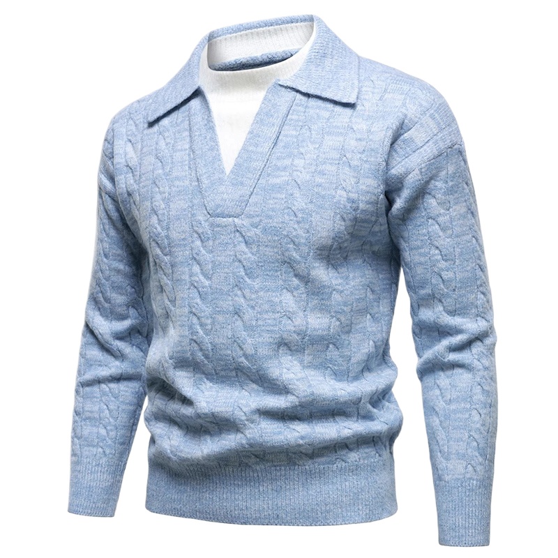 British Style Henry V-Neck Swe - Wool Blend Coat 评论和价格