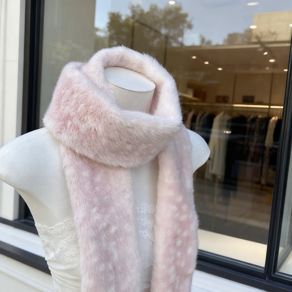 Cute Deer Print Scarf Winter W - Ear Muff Foldable 评论和价格