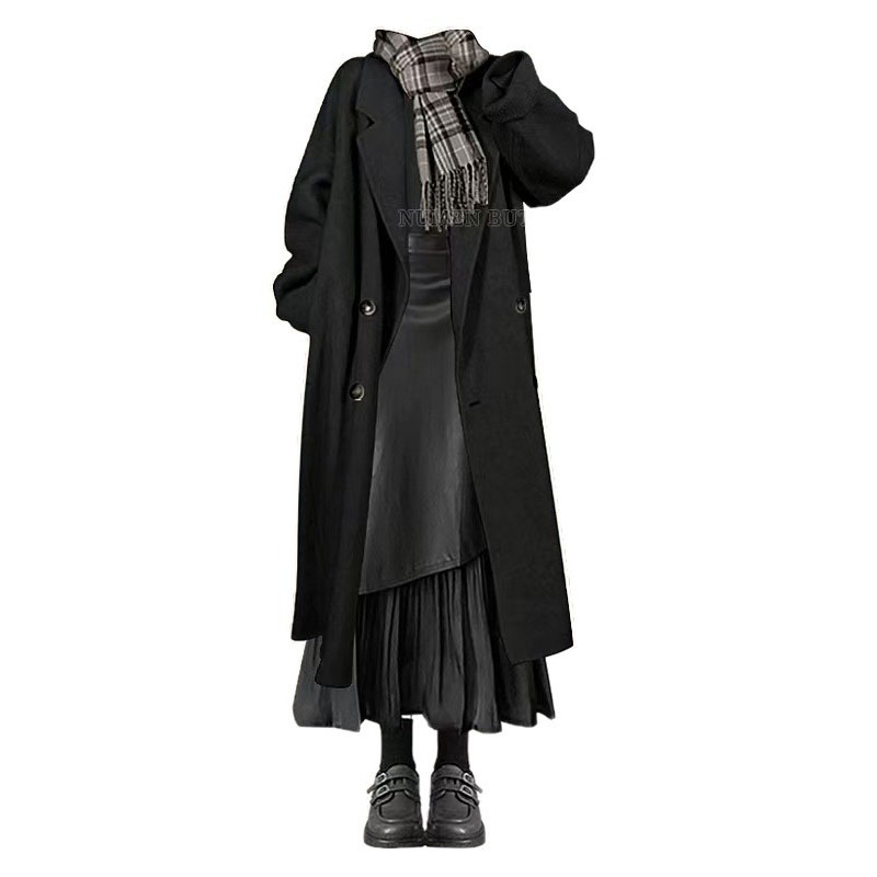 Autumn and Winter High-end Set - Wool Blend Coat 评论和价格
