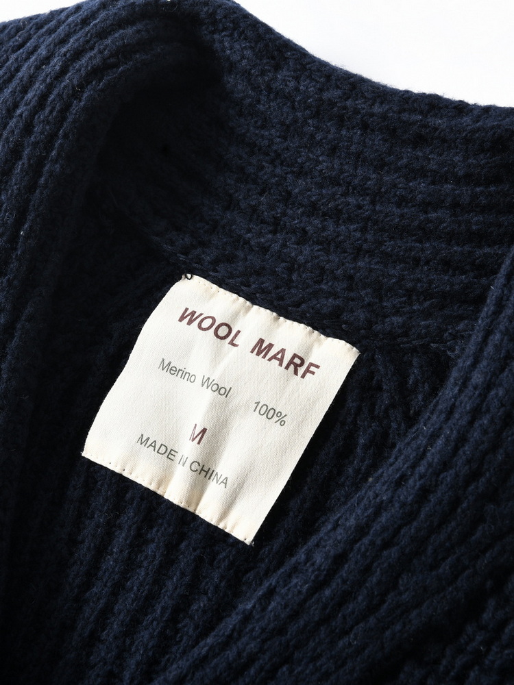 Eu Vintage 100% Wool Chunky Kn - Wool Blend Coat 评论和价格
