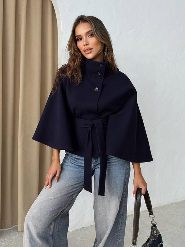 Elegant Wool Blend Cropped Coa - Wool Blend Coat 评论和价格