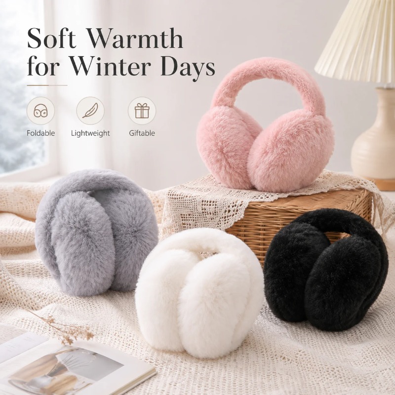 Plush Winter Earmuffs For Wome - Ear Muff Foldable 评论和价格