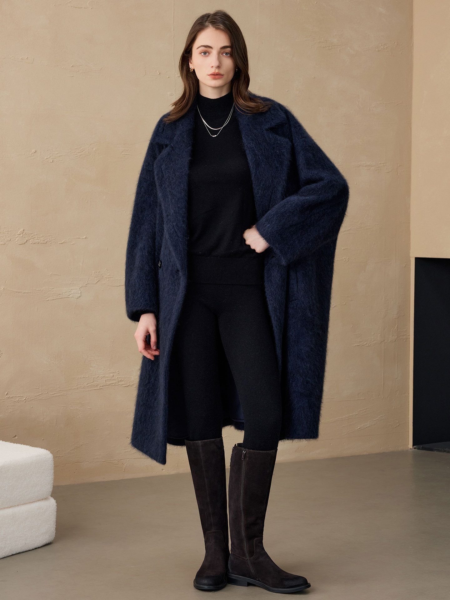 Allingentle Women's Blazer Woo - Wool Blend Coat 评论和价格