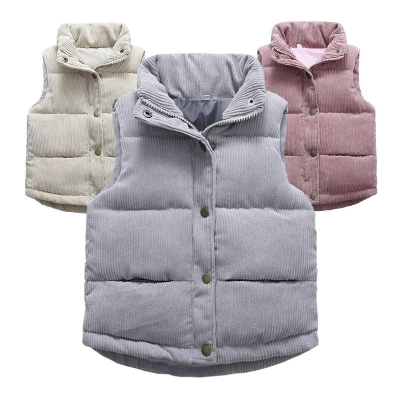 Kids Boys Girls Corduroy Vests - Winter Clothing For Kids 评论和价格