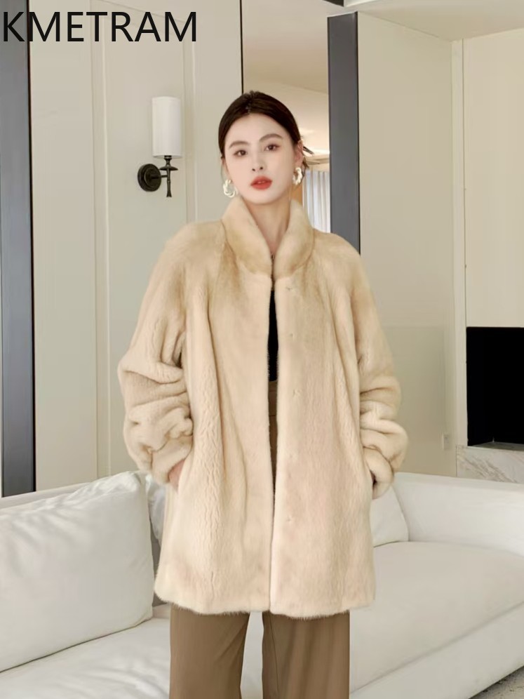 KMETRAM Natural Whole Mink Fur - Winter Clothing Label 评论和价格