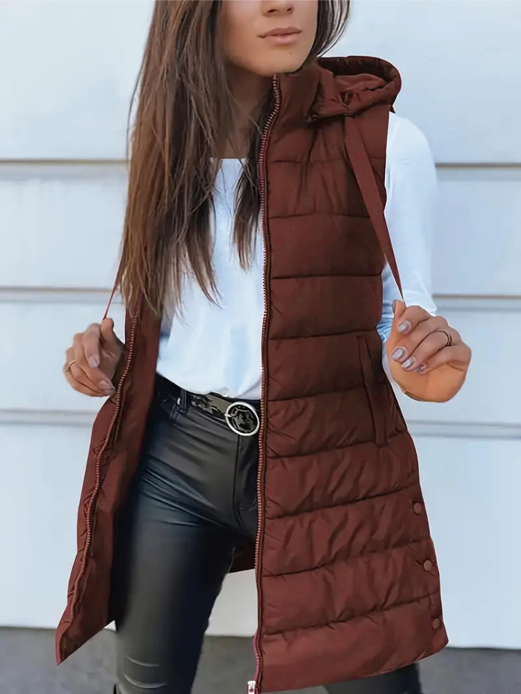 Autumn Winter Women's Vest Cas - Padded Vest Gilet 评论和价格