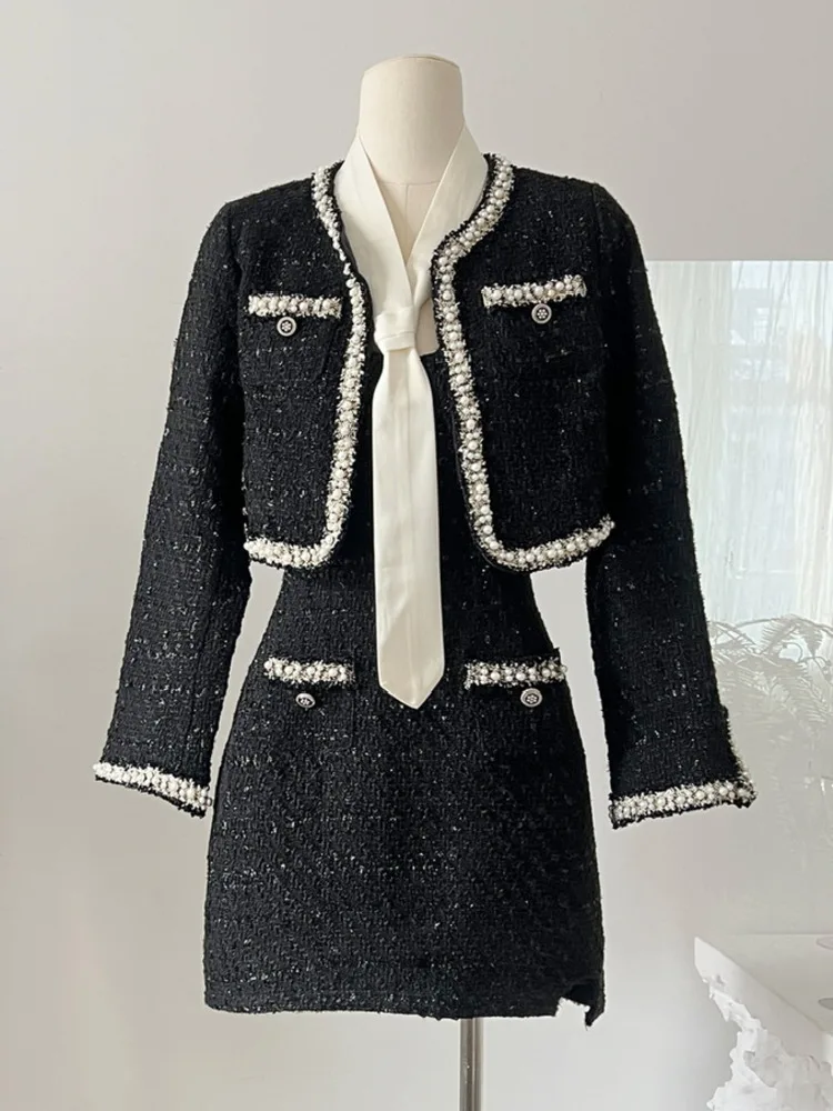 Women Short Jacket Coat + Dres - Wool Blend Coat 评论和价格