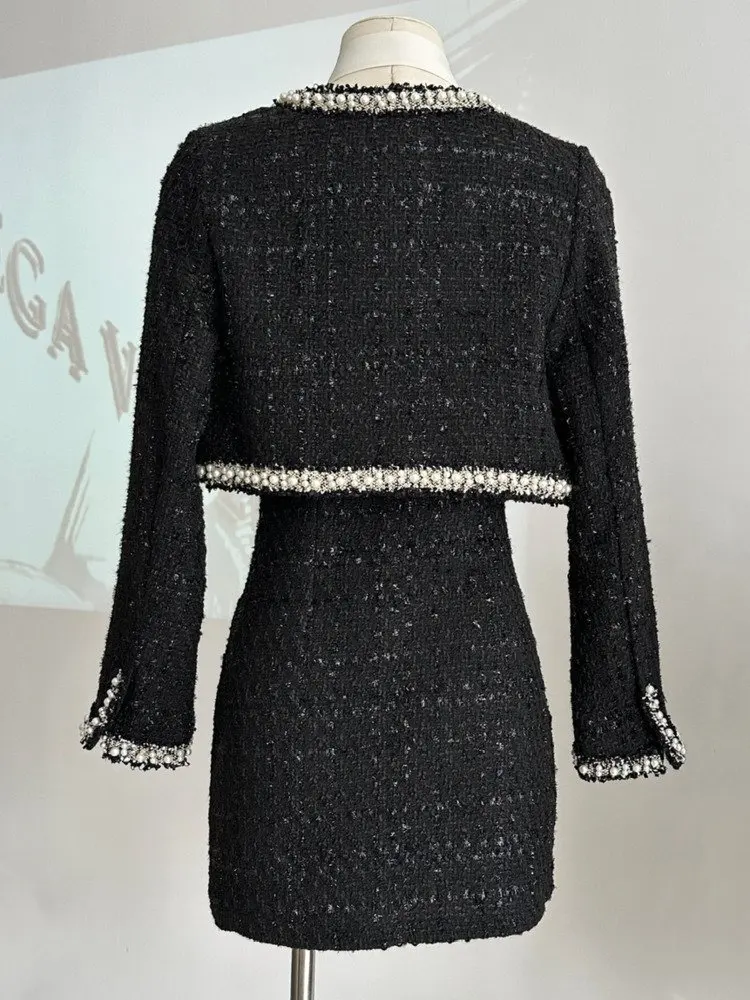 Women Short Jacket Coat + Dres - Wool Blend Coat 评论和价格
