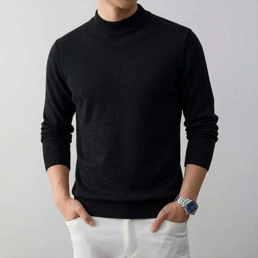 Men's Solid High Stretch Mock  - Wool Blend Coat 评论和价格