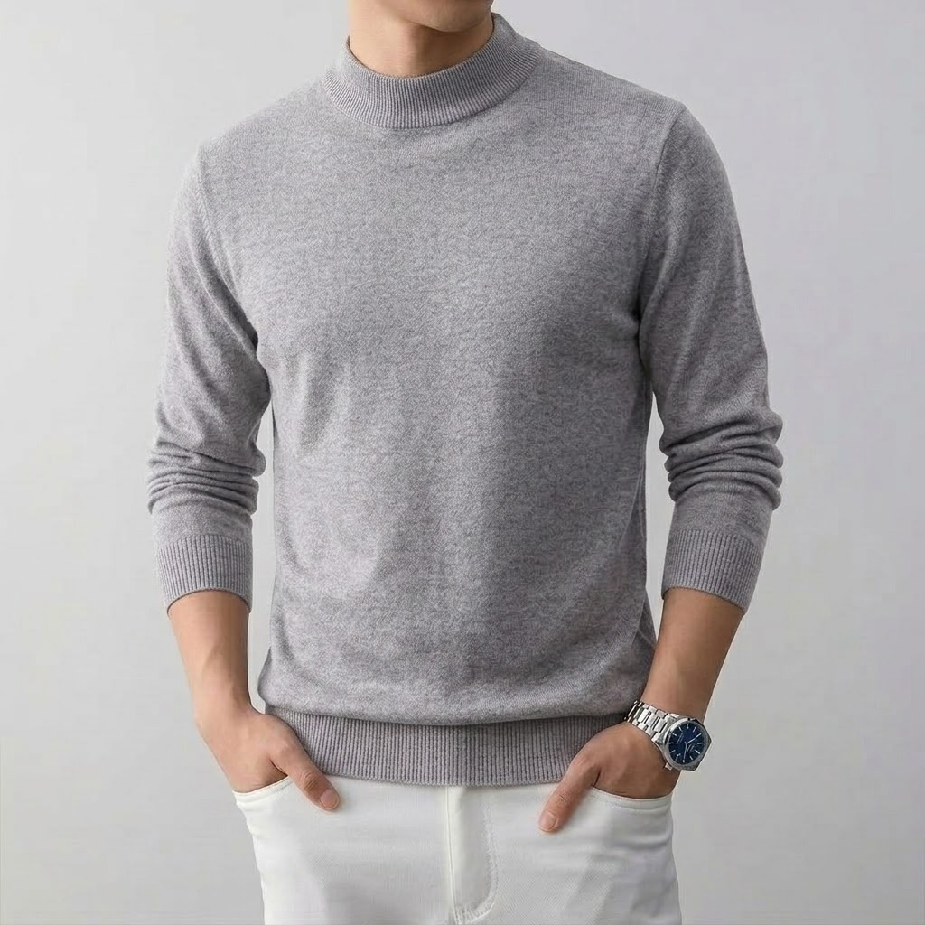 Men's Solid High Stretch Mock  - Wool Blend Coat 评论和价格
