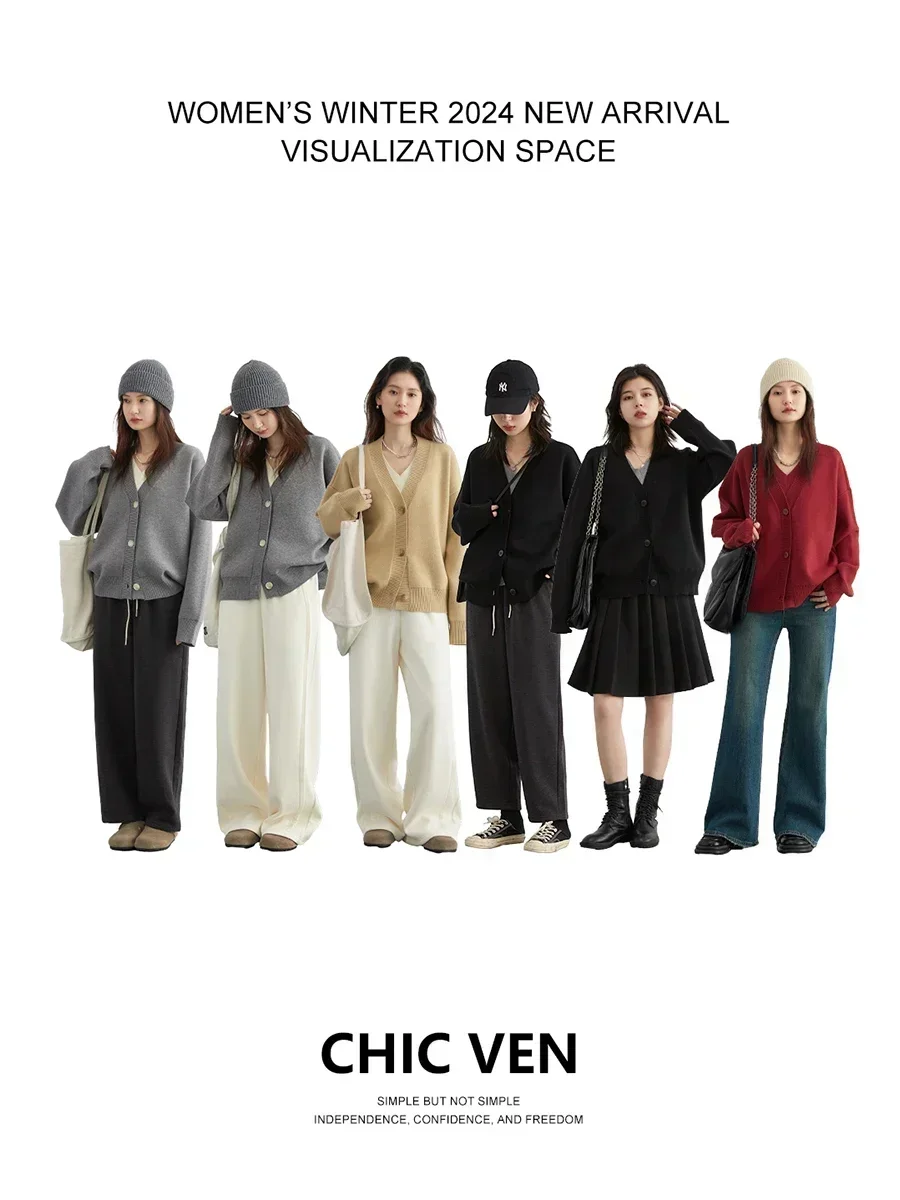 CHIC VEN Women Cardigan Loose  - Winter Clothing For Kids 评论和价格