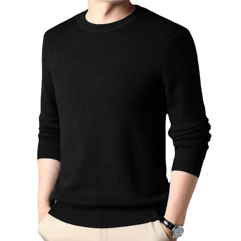Men's Solid Color Knitted Pull - Wool Blend Coat 评论和价格