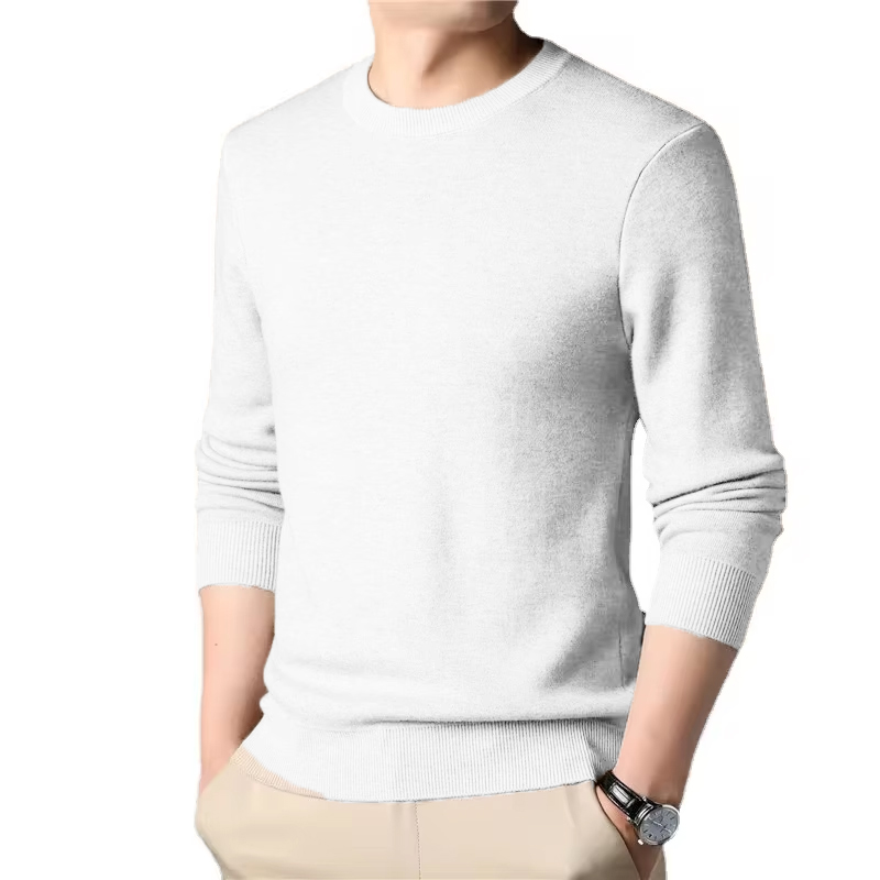 Men's Solid Color Knitted Pull - Wool Blend Coat 评论和价格