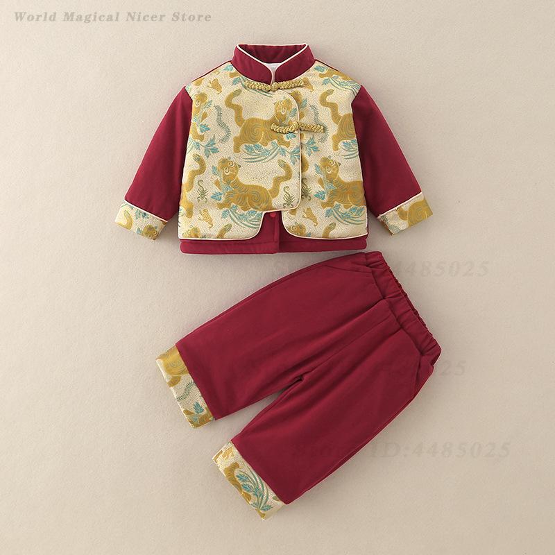 Autumn Winter Thick Tang Suit  - Winter Clothing Baby Boy 评论和价格