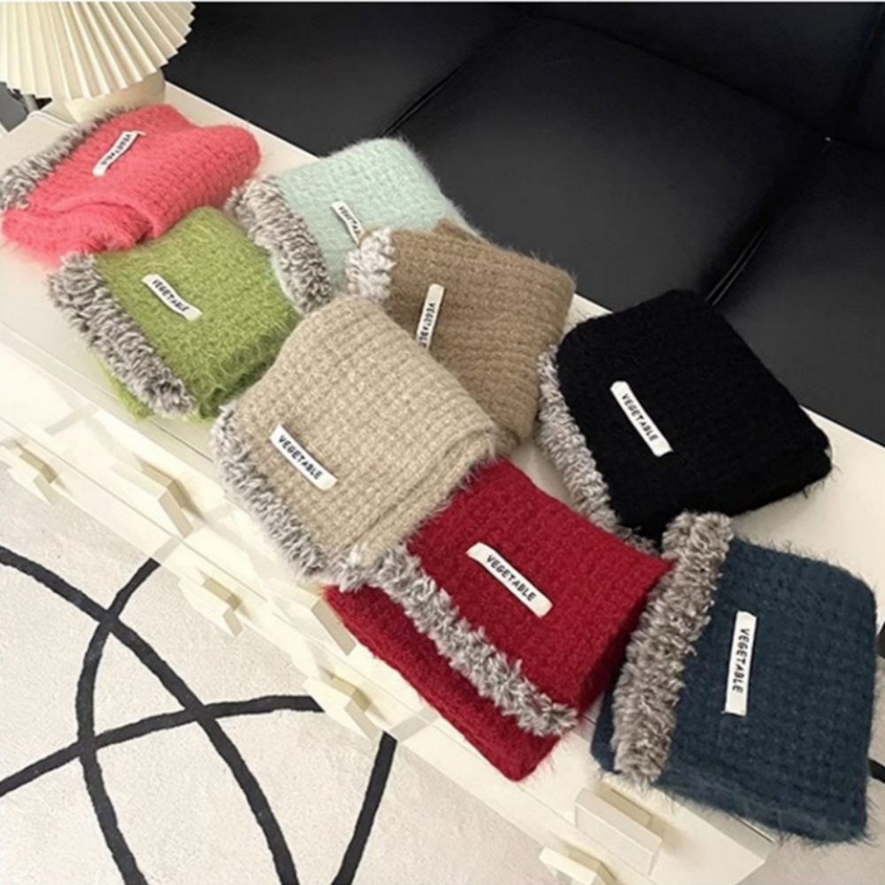 Thickened Warm Tassel Scarf Wo - Winter Clothing Accessories 评论和价格