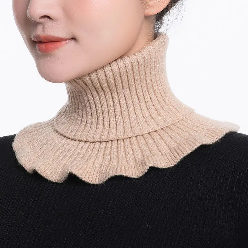 Warm Knitted Collar Scarf Wome - Winter Clothing Accessories 评论和价格