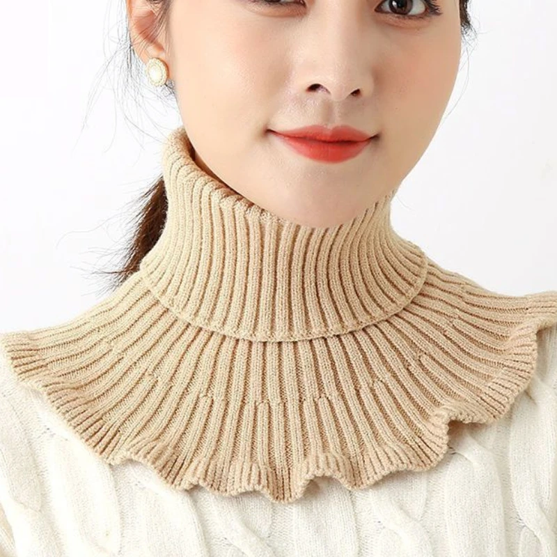 Warm Knitted Collar Scarf Wome - Winter Clothing Accessories 评论和价格
