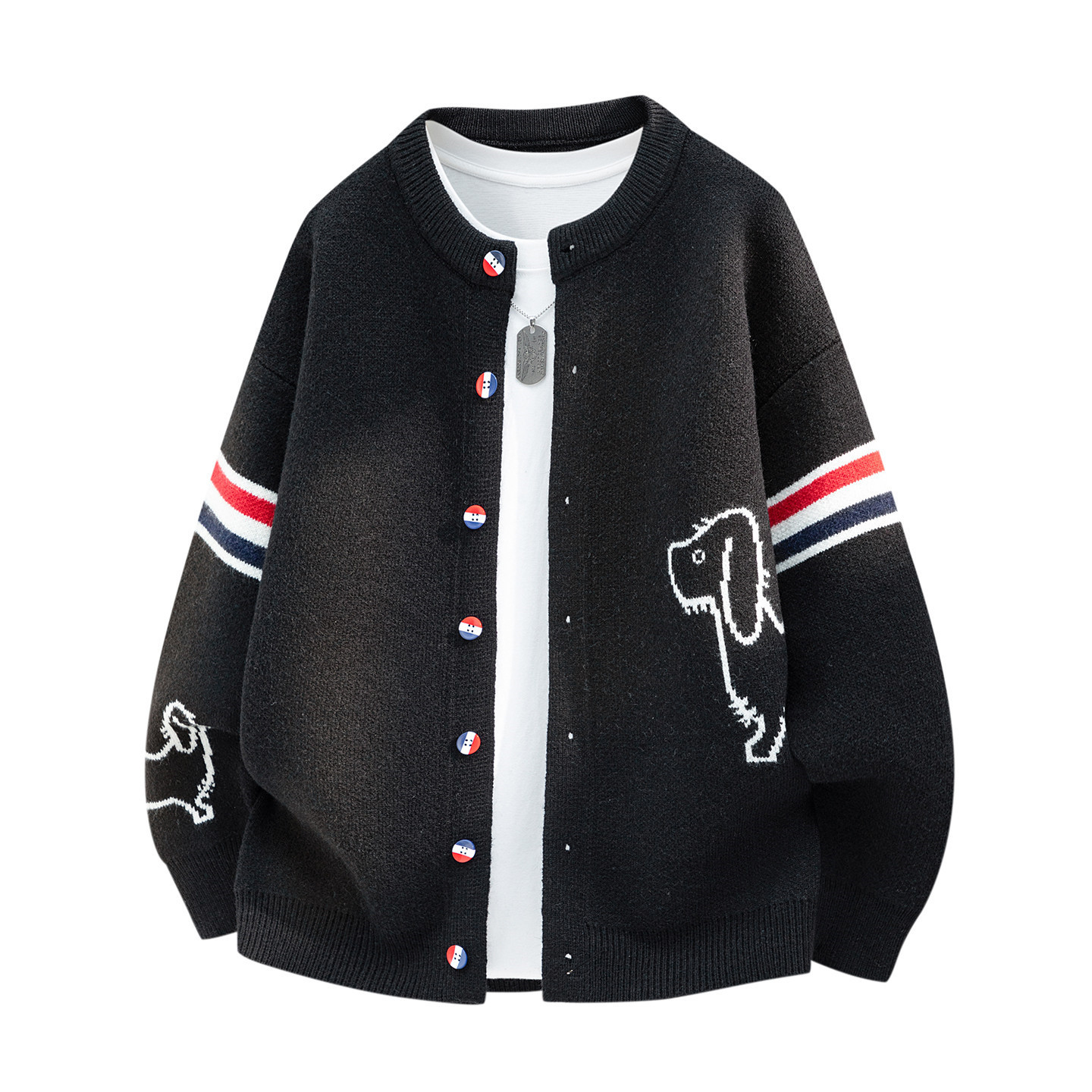 Fashion Brand knitted cardigan - Wool Blend Coat 评论和价格