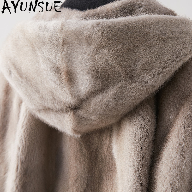 AYUSNUE Luxury Natural Mink Fu - Winter Clothing Label 评论和价格
