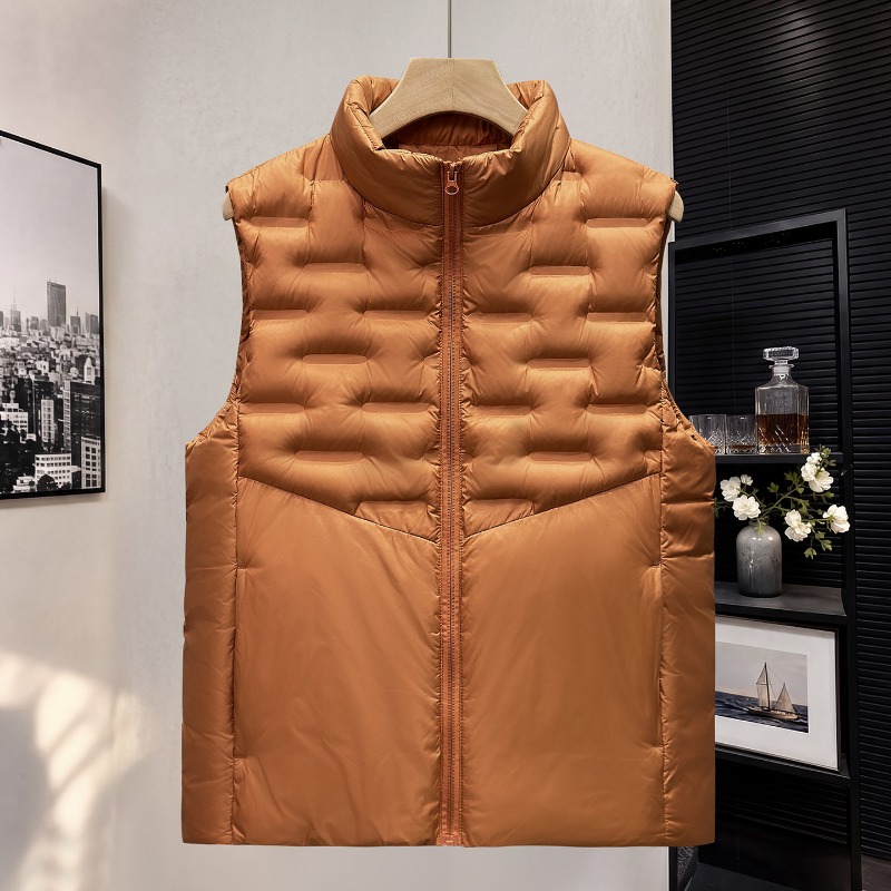 Autumn Winter Men Stand Collar - Padded Vest Gilet 评论和价格