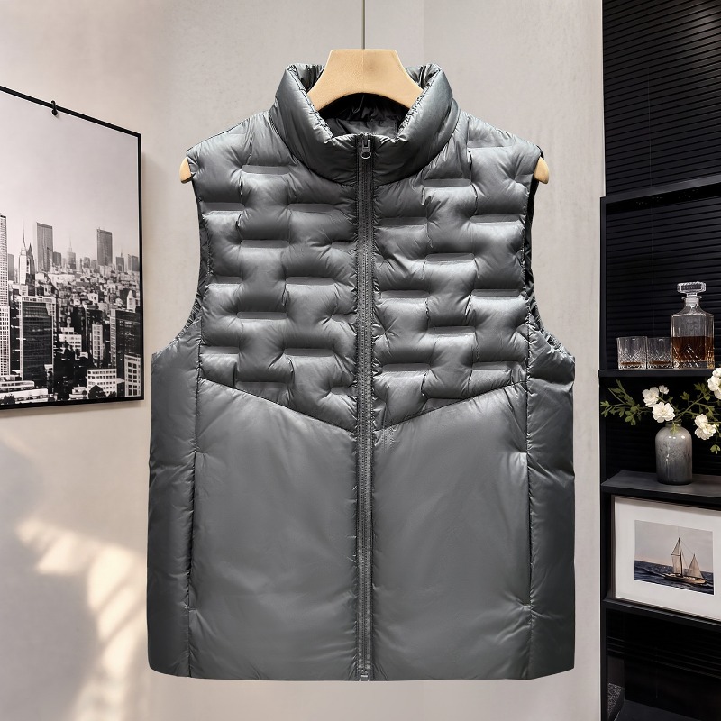 Autumn Winter Men Stand Collar - Padded Vest Gilet 评论和价格