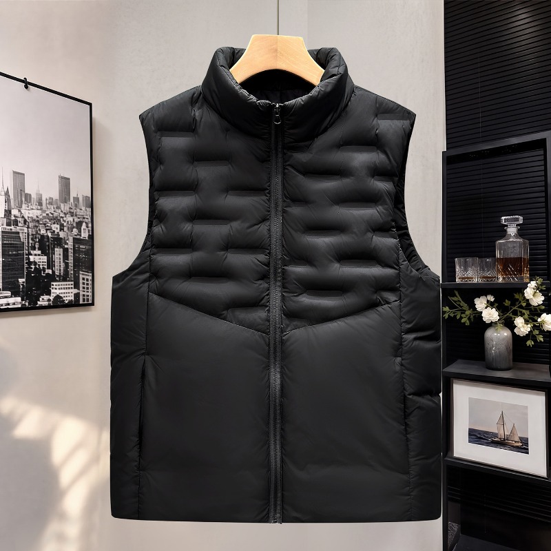 Autumn Winter Men Stand Collar - Padded Vest Gilet 评论和价格