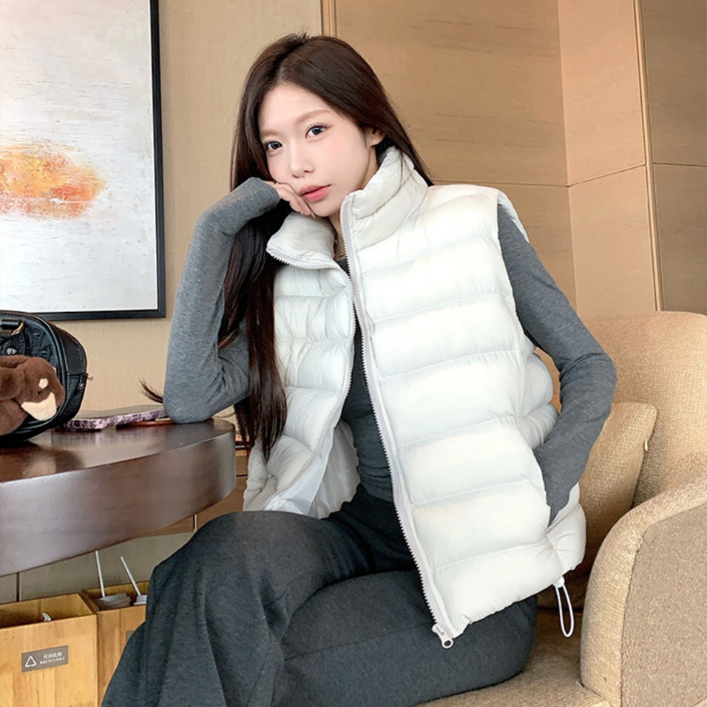 Women Casual Daily Stand Colla - Padded Vest Gilet 评论和价格