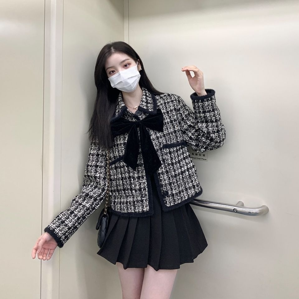 Women Autumn Winter Preppy Sty - Wool Blend Coat 评论和价格