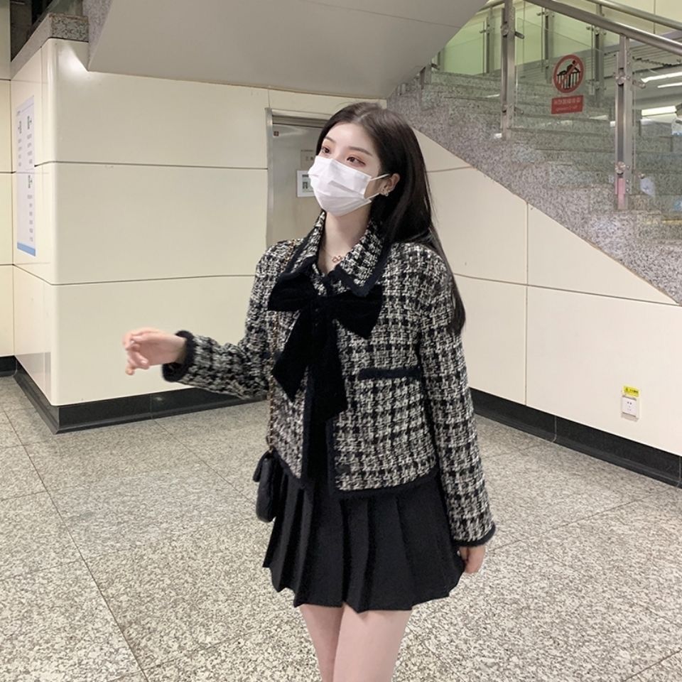 Women Autumn Winter Preppy Sty - Wool Blend Coat 评论和价格